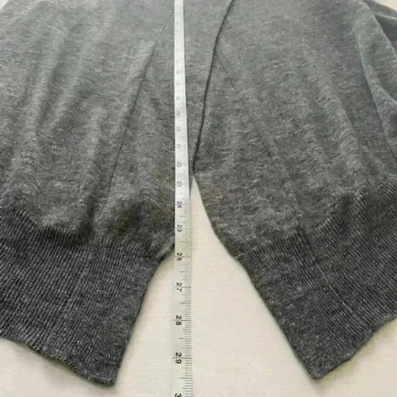 Brochu Walker Linen Open Grey Cardigan with Cross Back Cut Size M - Picture 13 of 16